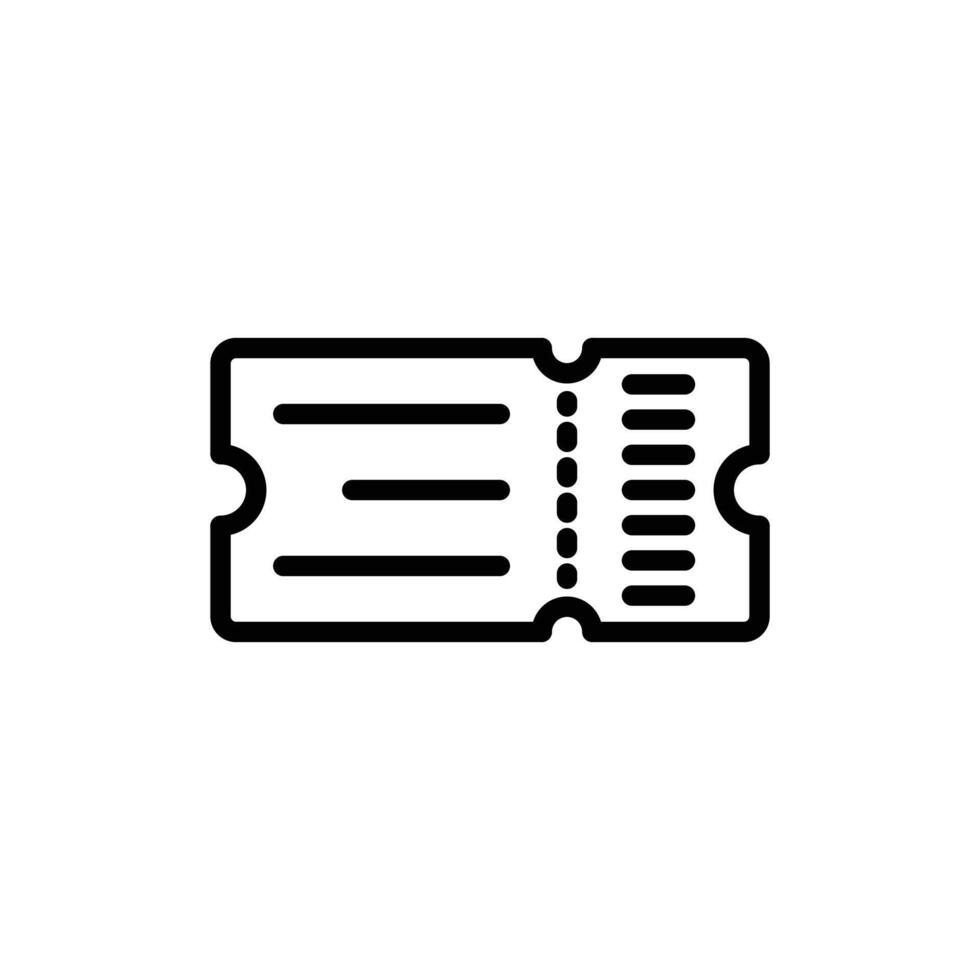 Ticket icon logo sign set outline vector