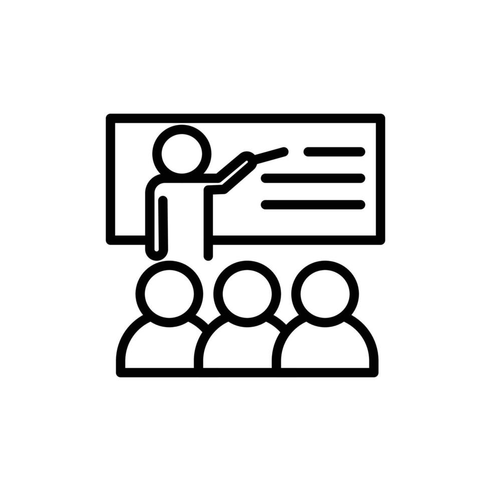 Training icon logo sign set outline vector