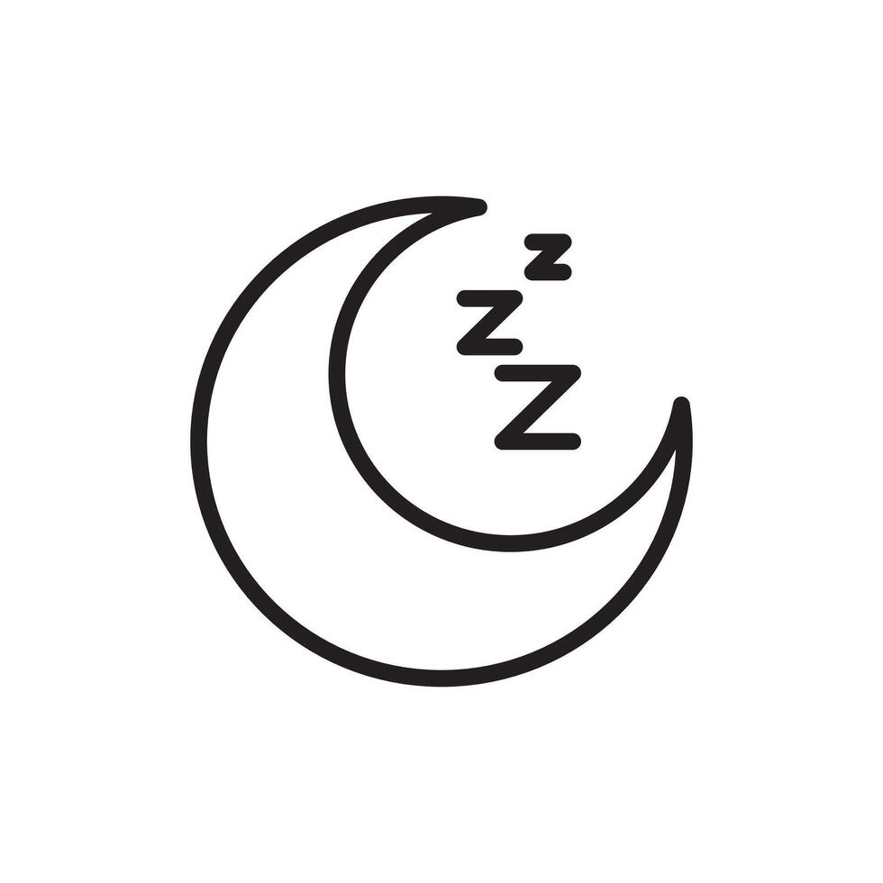Zzz icon logo sign set outline vector
