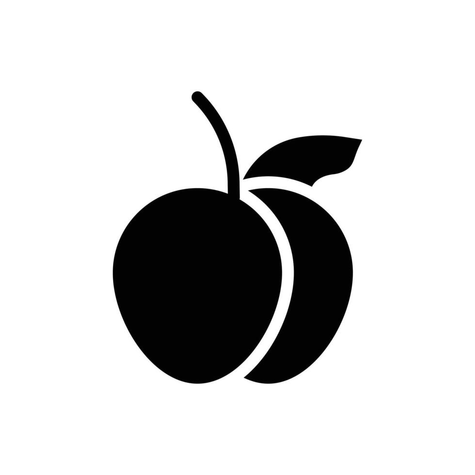Apricot icon logo sign set outline vector
