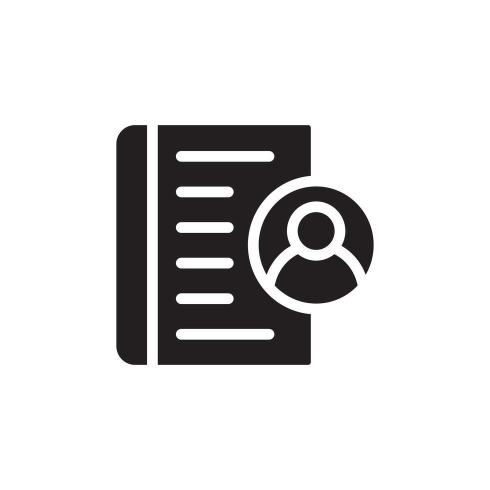 Biography icon logo sign set outline vector