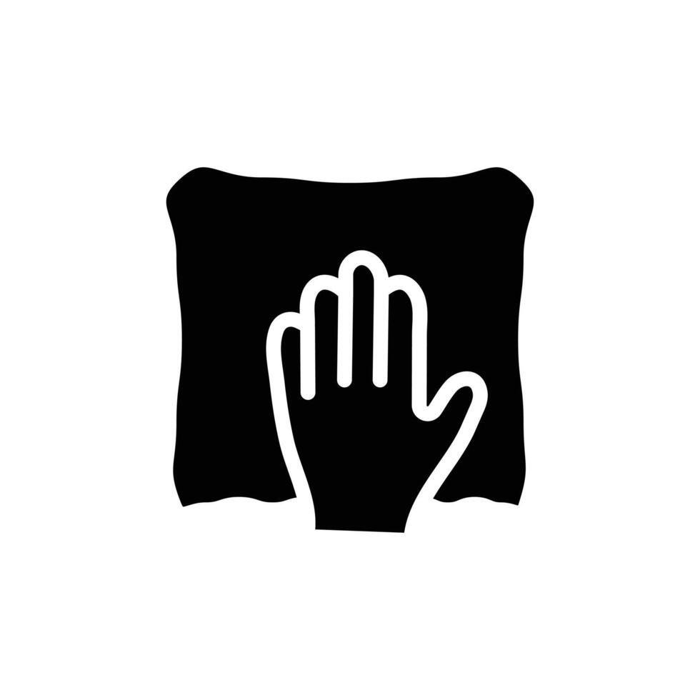 Cleaning cloth icon logo sign set outline vector