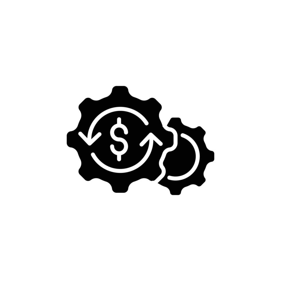 Costs optimization Icon logo sign set outline vector