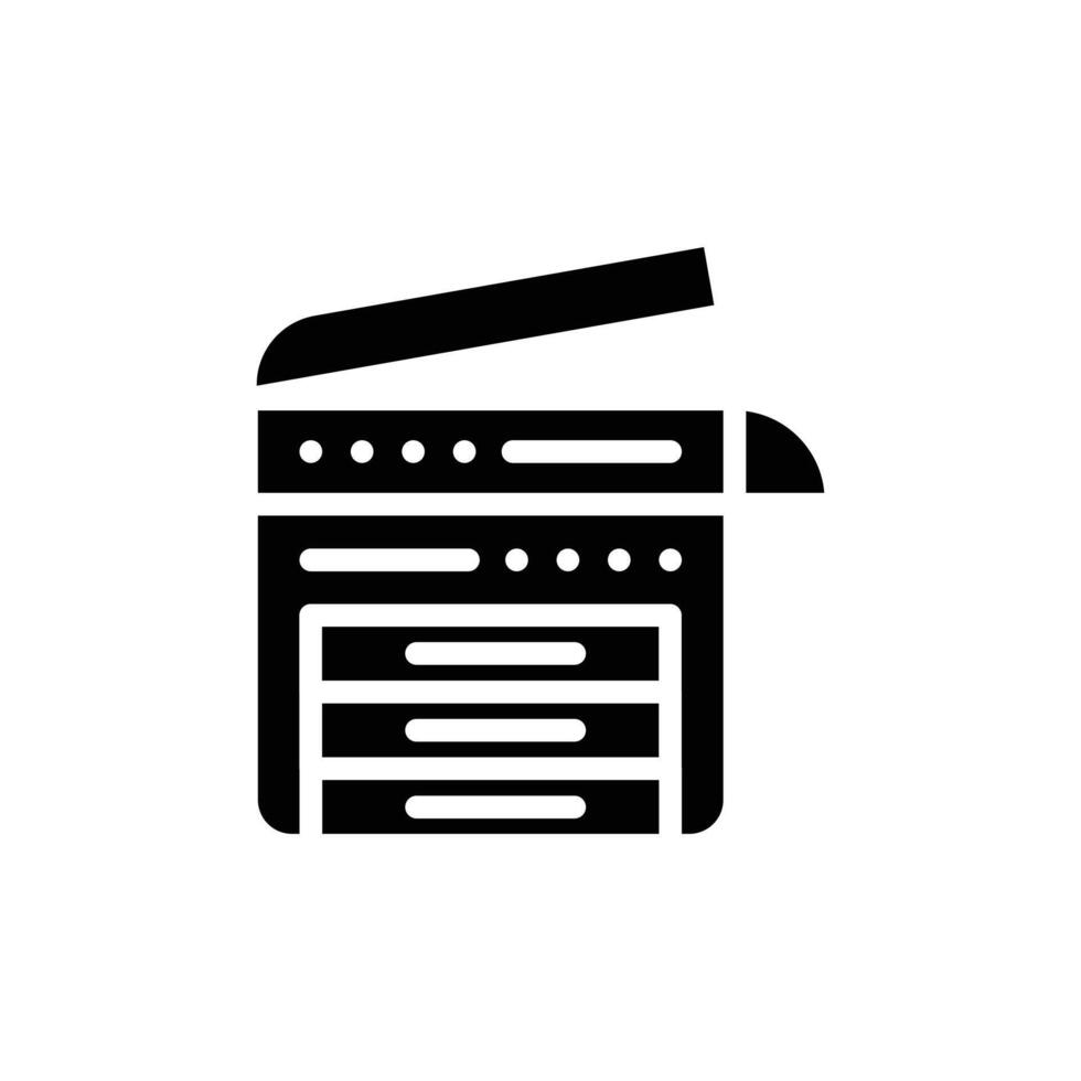 Copy Machine Icon logo sign set outline vector