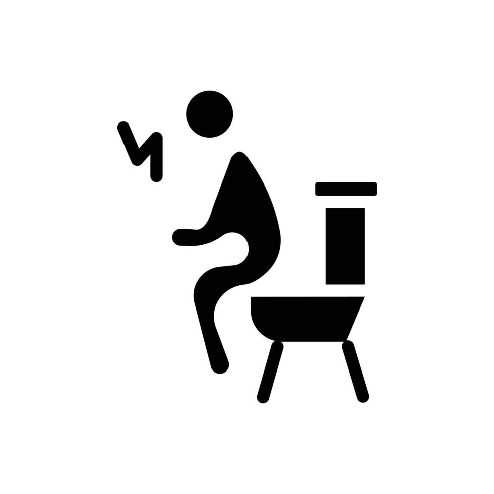 Diarrhea icon logo sign set outline vector