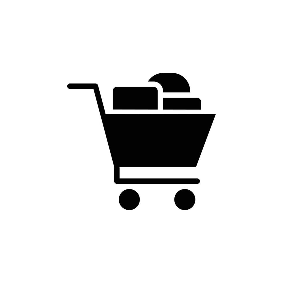 Full cart icon logo sign set outline vector