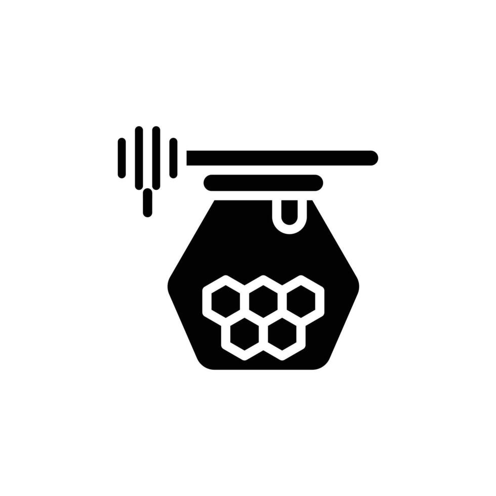 Honey jar icon logo sign set outline vector
