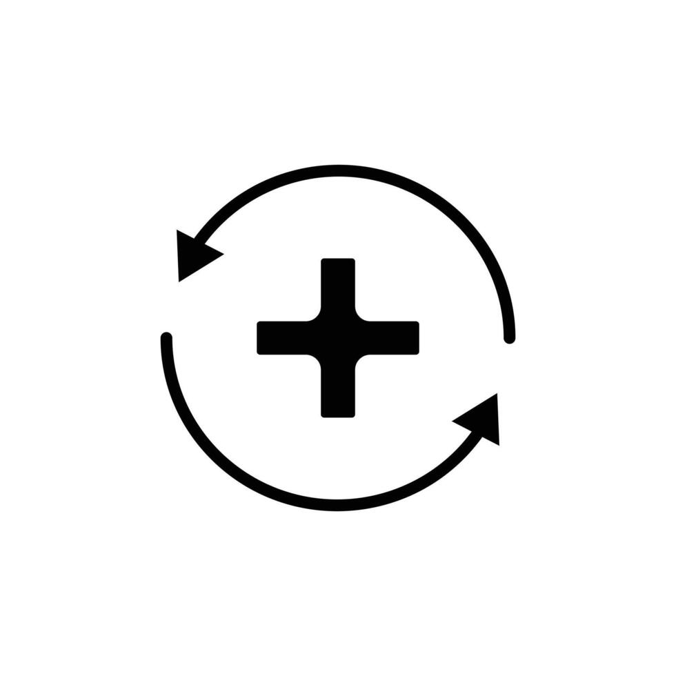 Health recovery icon logo sign set outline vector