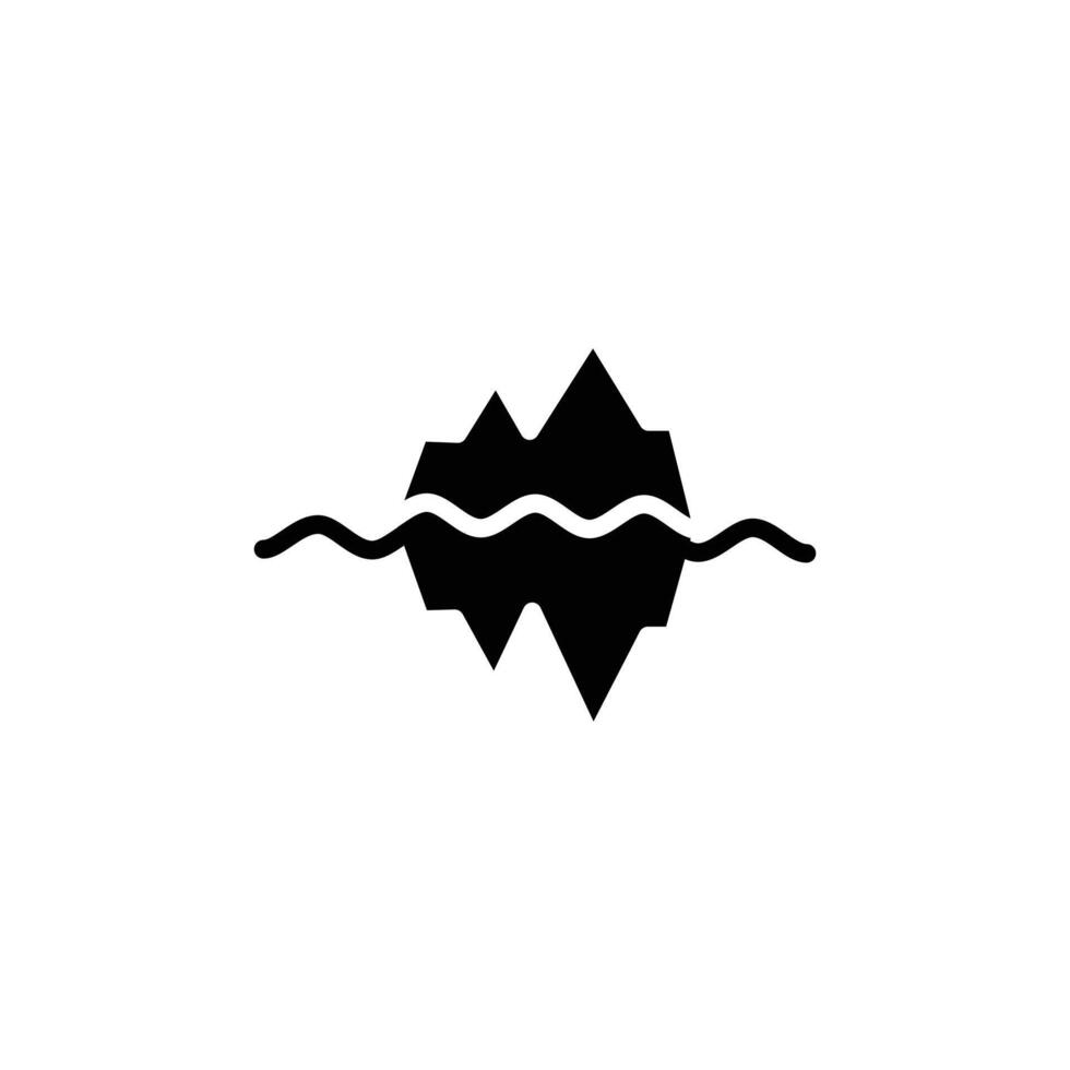 Iceberg Icon logo sign set outline vector