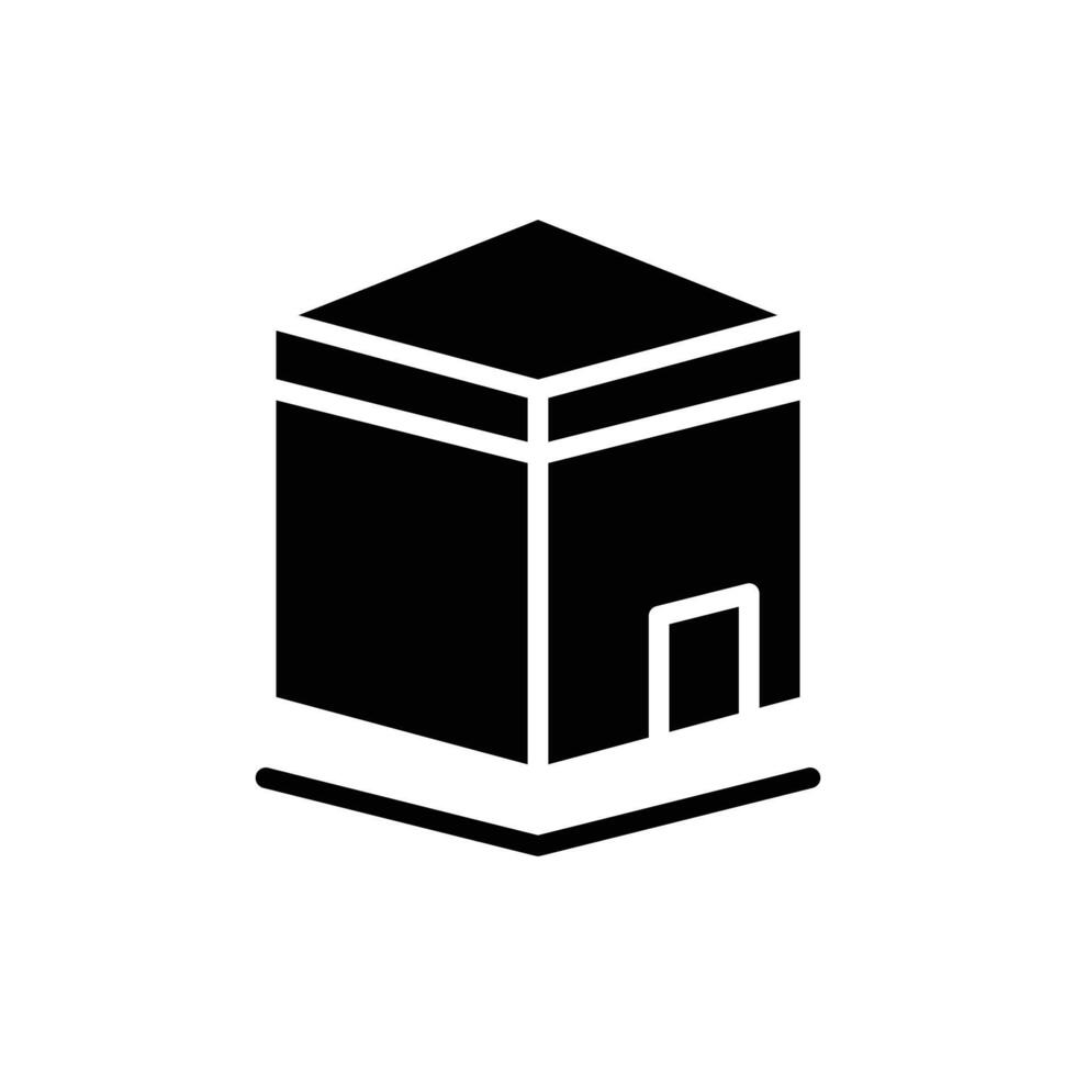 Kaaba icon logo sign set outline vector