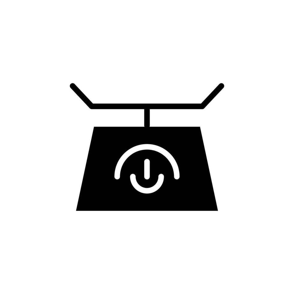 Kitchen scales icon logo sign set outline vector