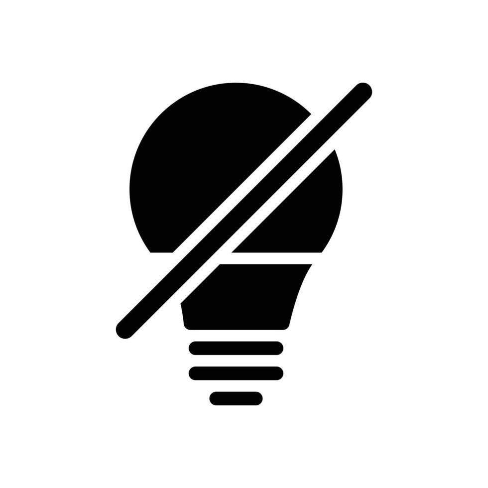 Light off icon logo sign set outline vector