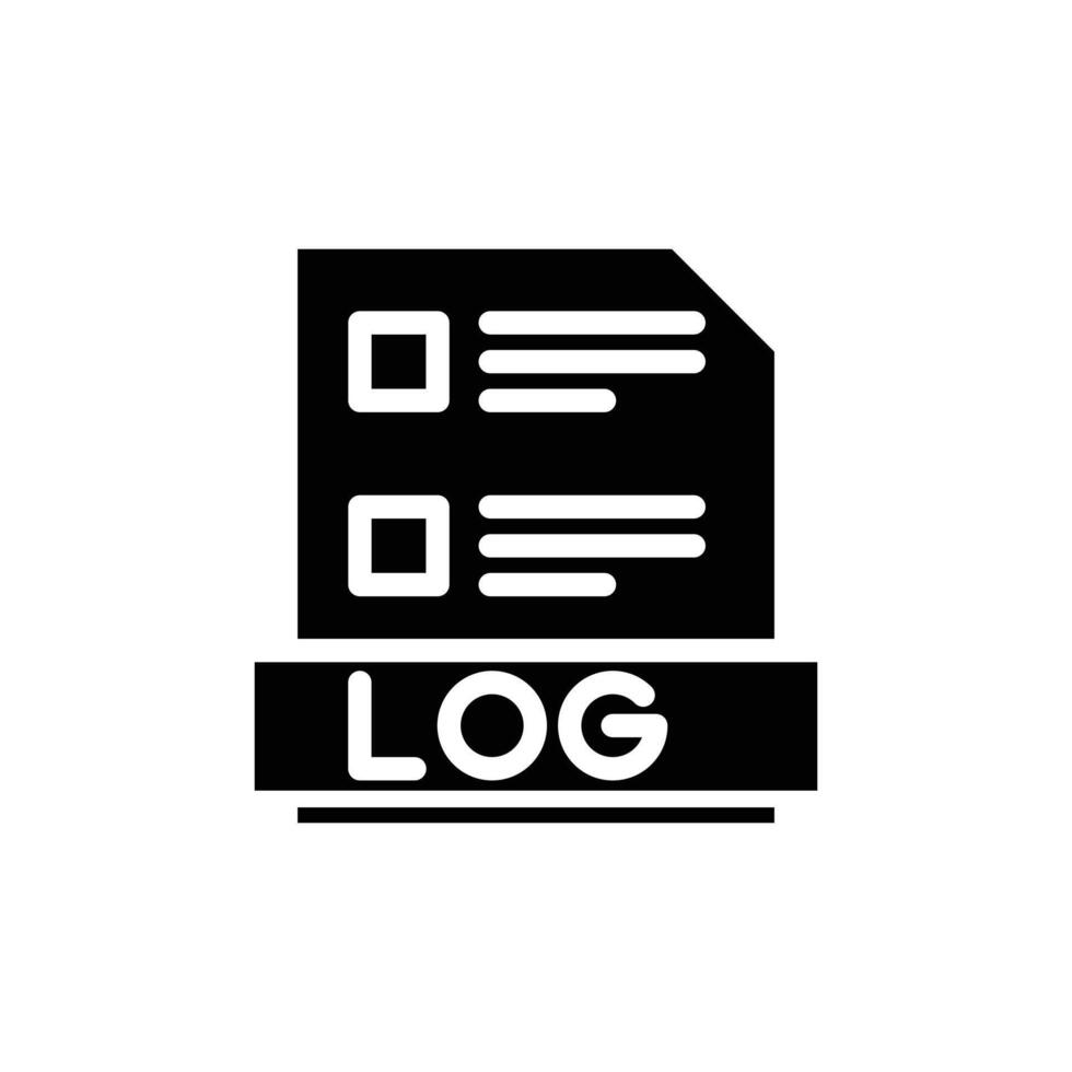 log file icon logo sign set outline vector