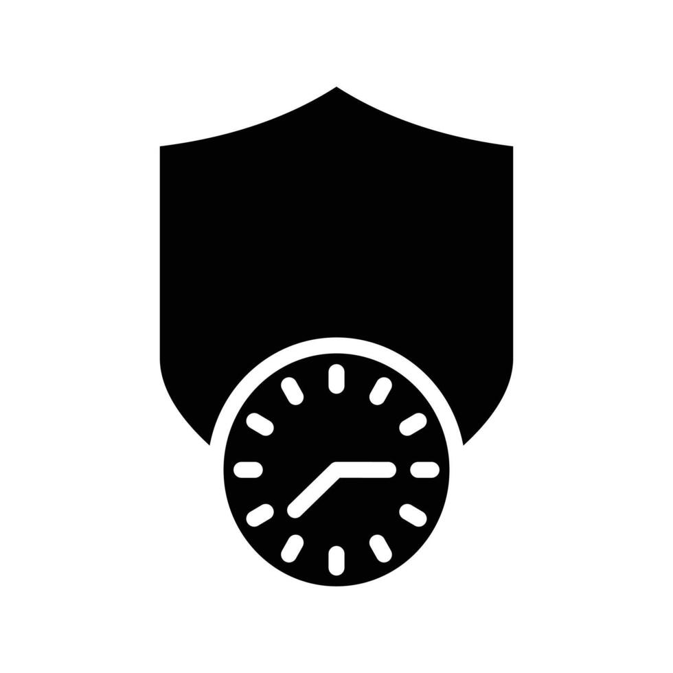Long term protection icon logo sign set outline vector