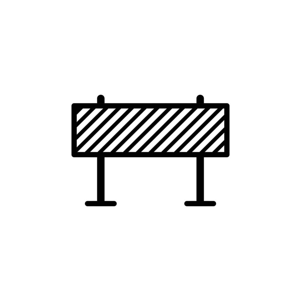 Roadblock icon logo sign set outline vector