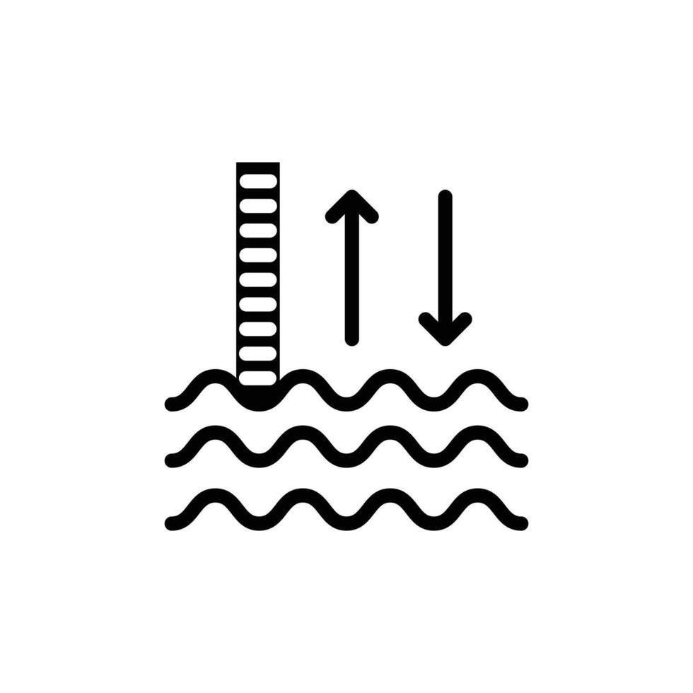 sea level icon logo sign set outline vector
