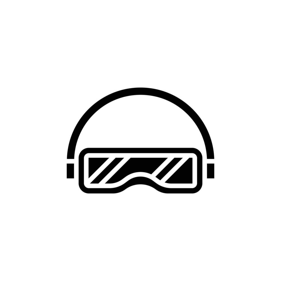 Ski goggles icon logo sign set outline vector