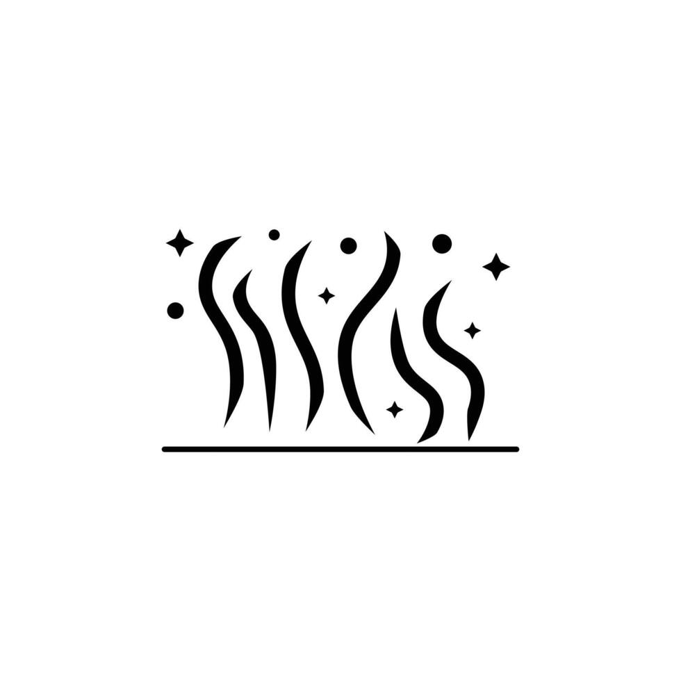 Smoke steam icon logo sign set outline vector