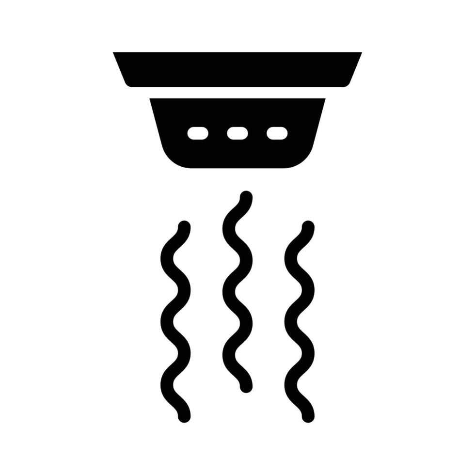 Smoke detector icon logo sign set outline vector