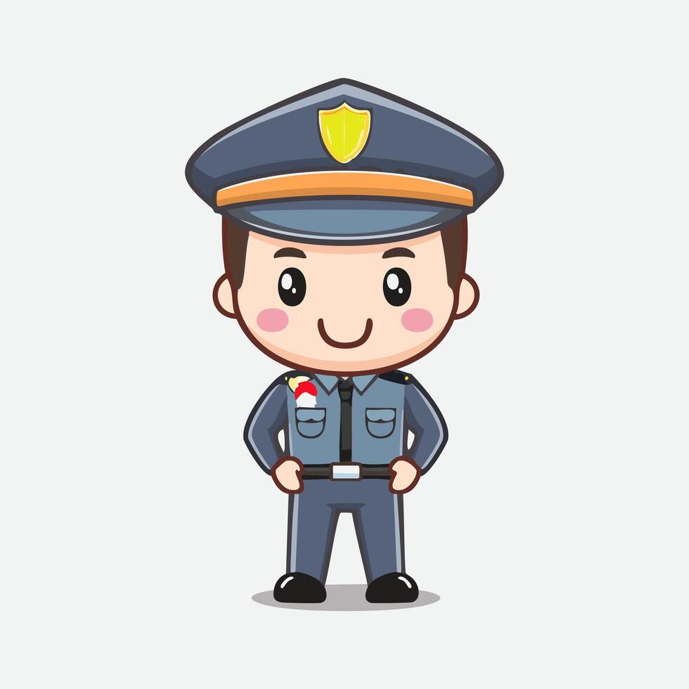 Security Guard Worker Work Job Profession Professional Occupation Cartoon Character vector