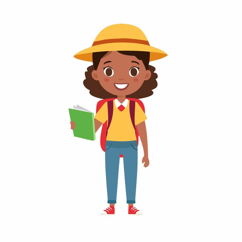 Tourist Guide Worker Work Job Profession Professional Occupation Cartoon Character vector