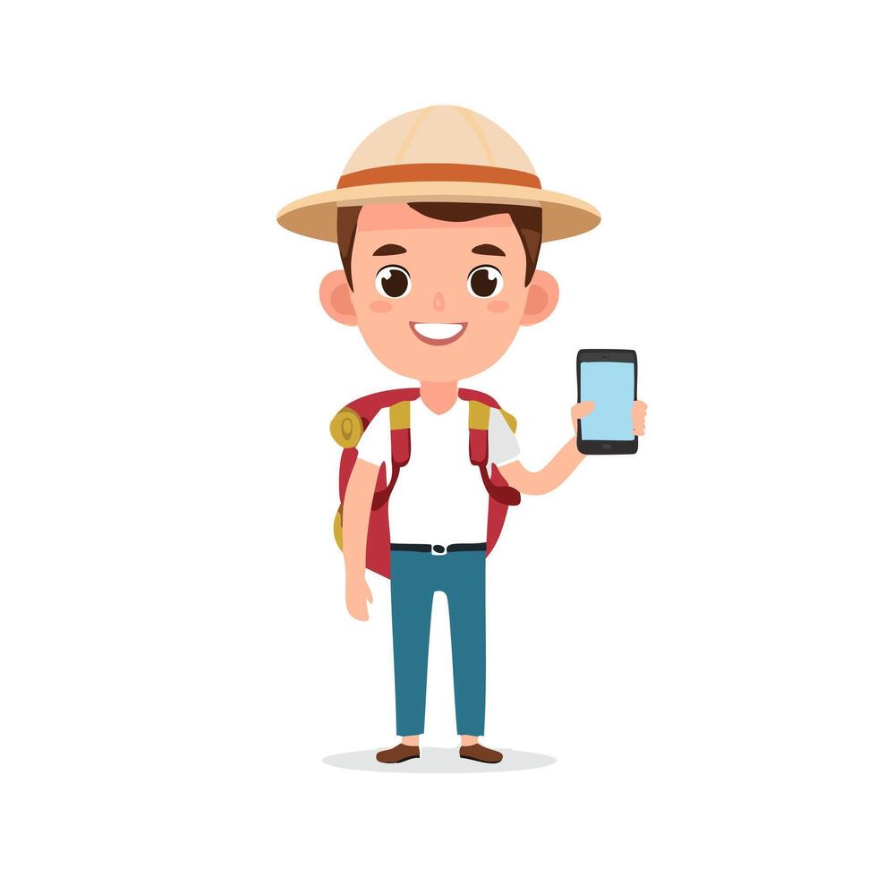 Tourist Guide Cute Worker Work Job Profession Professional Occupation Character vector