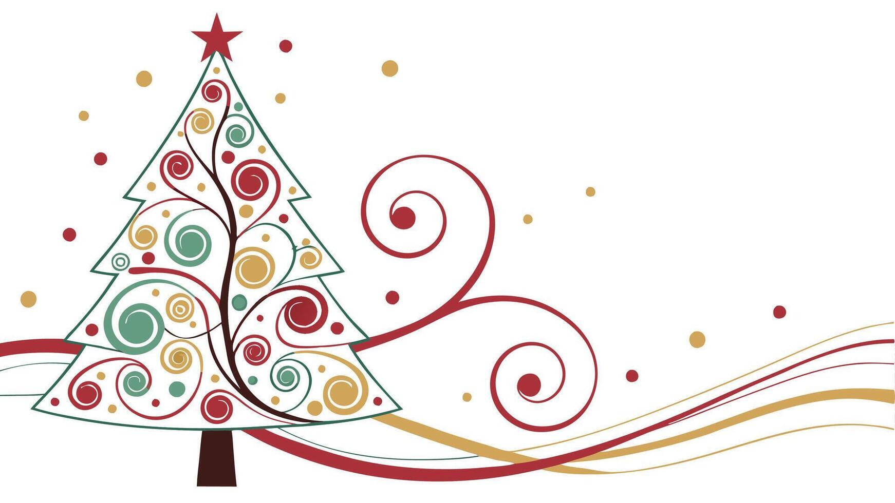 Beautiful colorful abstract christmas tree with copy space vector