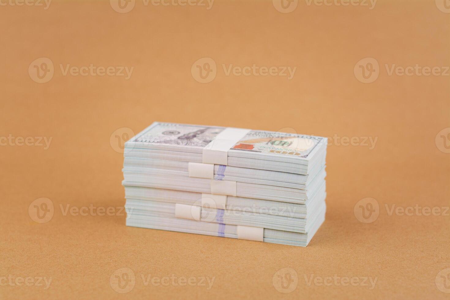 Dollar Currency Income from Working to Earn Money, Saving Money to Increase Financial Security, Finance and Investment photo