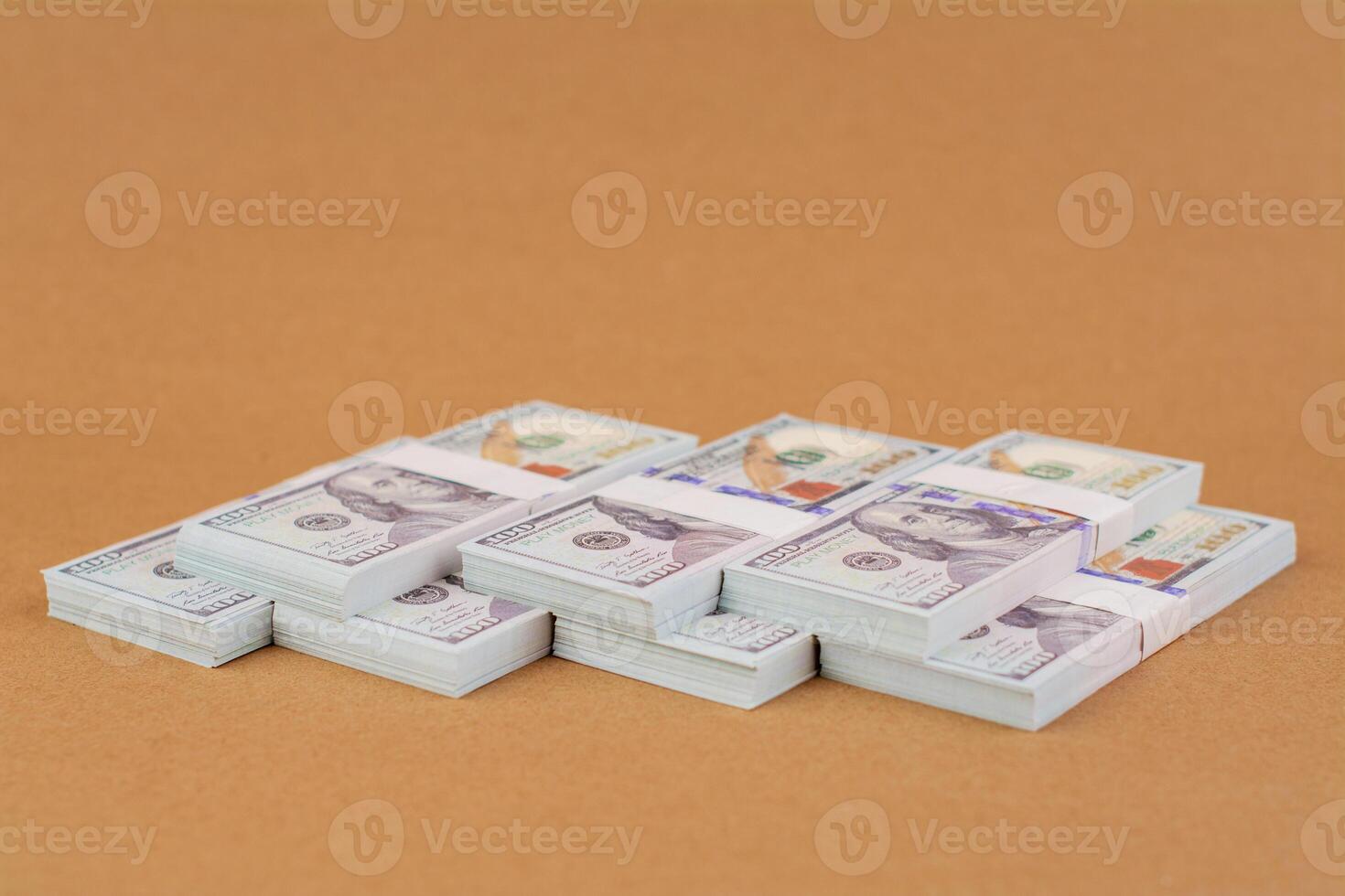 Dollar Currency Income from Working to Earn Money, Saving Money to Increase Financial Security, Finance and Investment photo