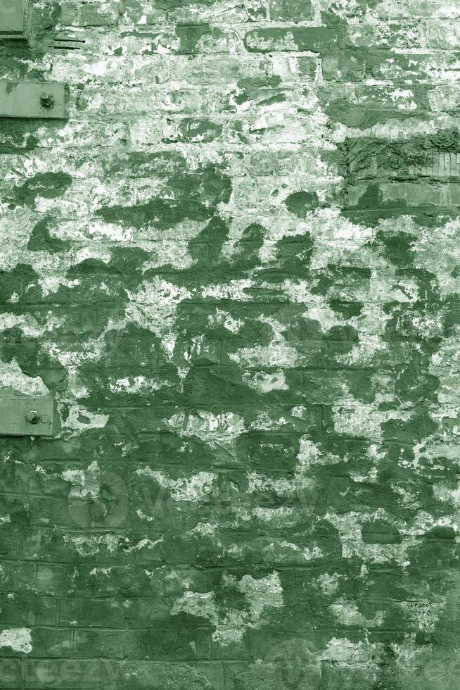 The background of the old red brick wall for design interior and various scenes or as a background for interviews. photo