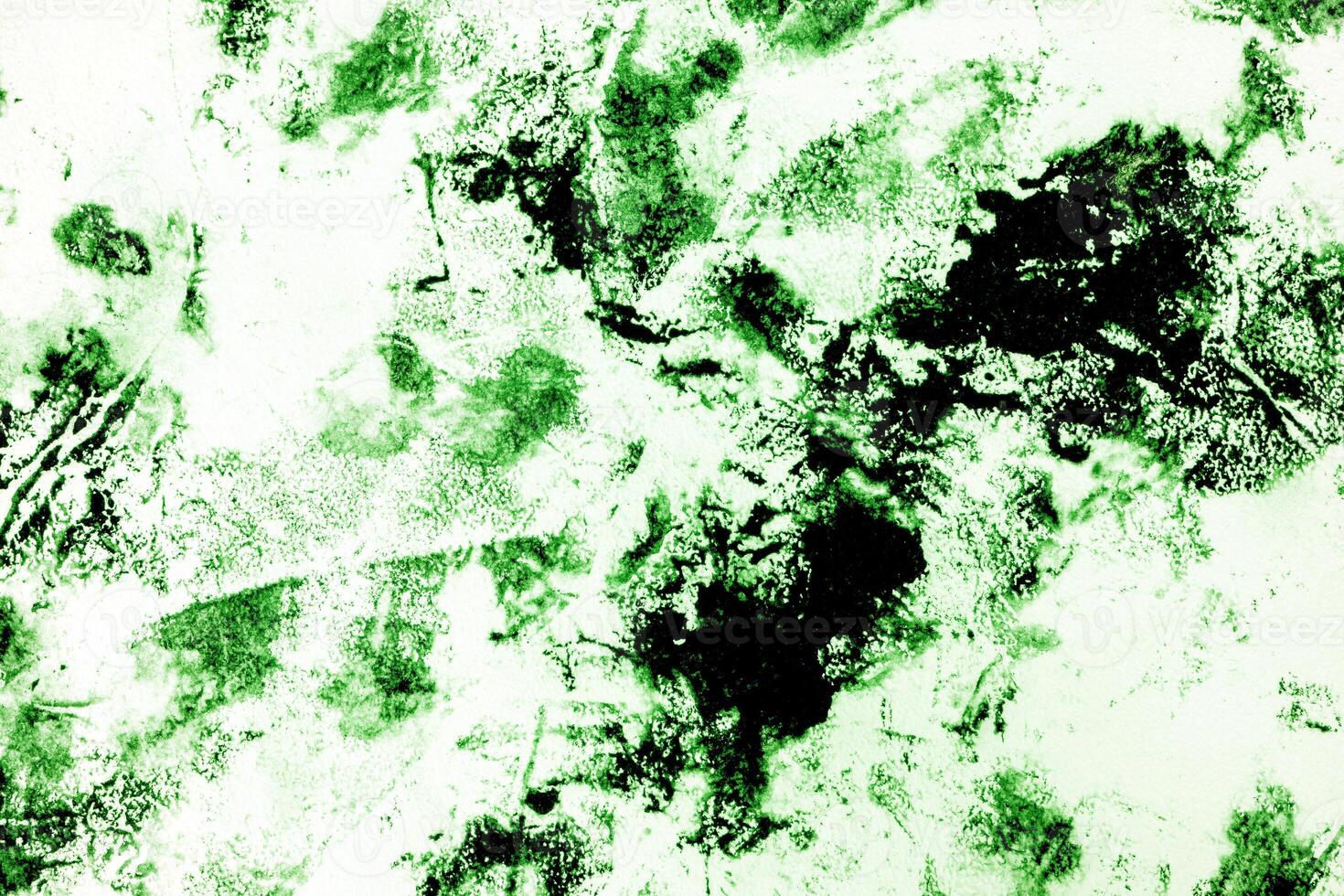Green blots and spots on a white background. photo