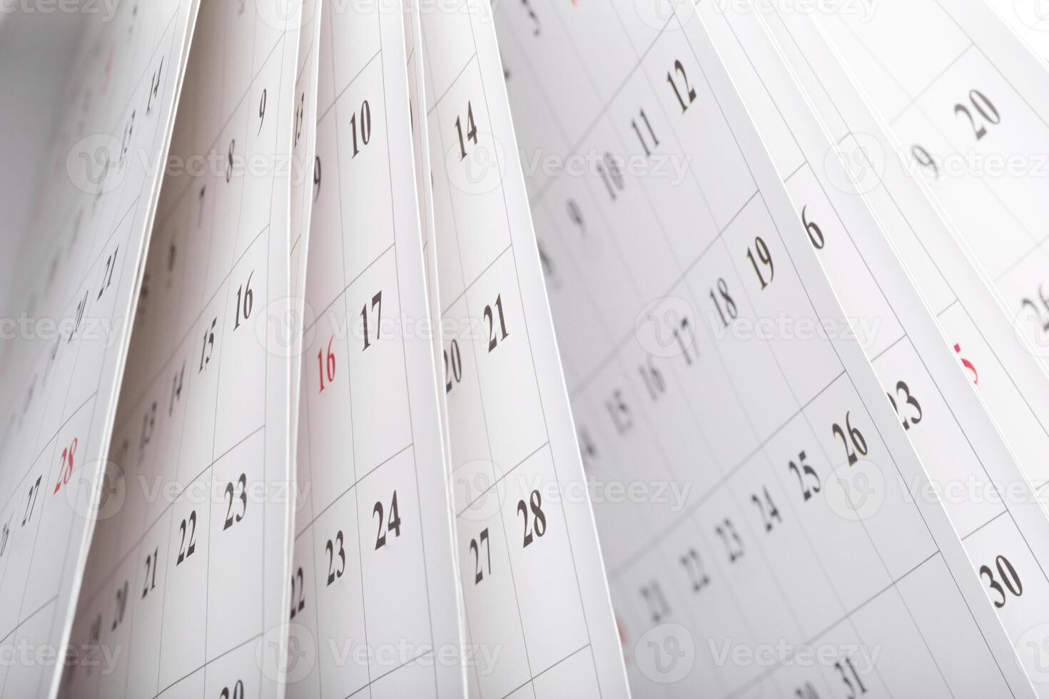 Calendar pages close up business time concept photo