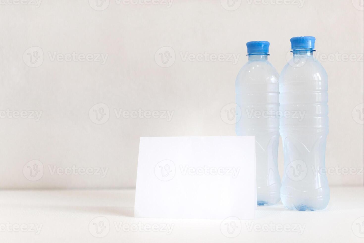 wo bottles on the table photo