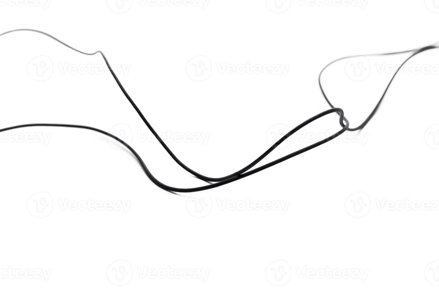 black wire isolated on a white background photo