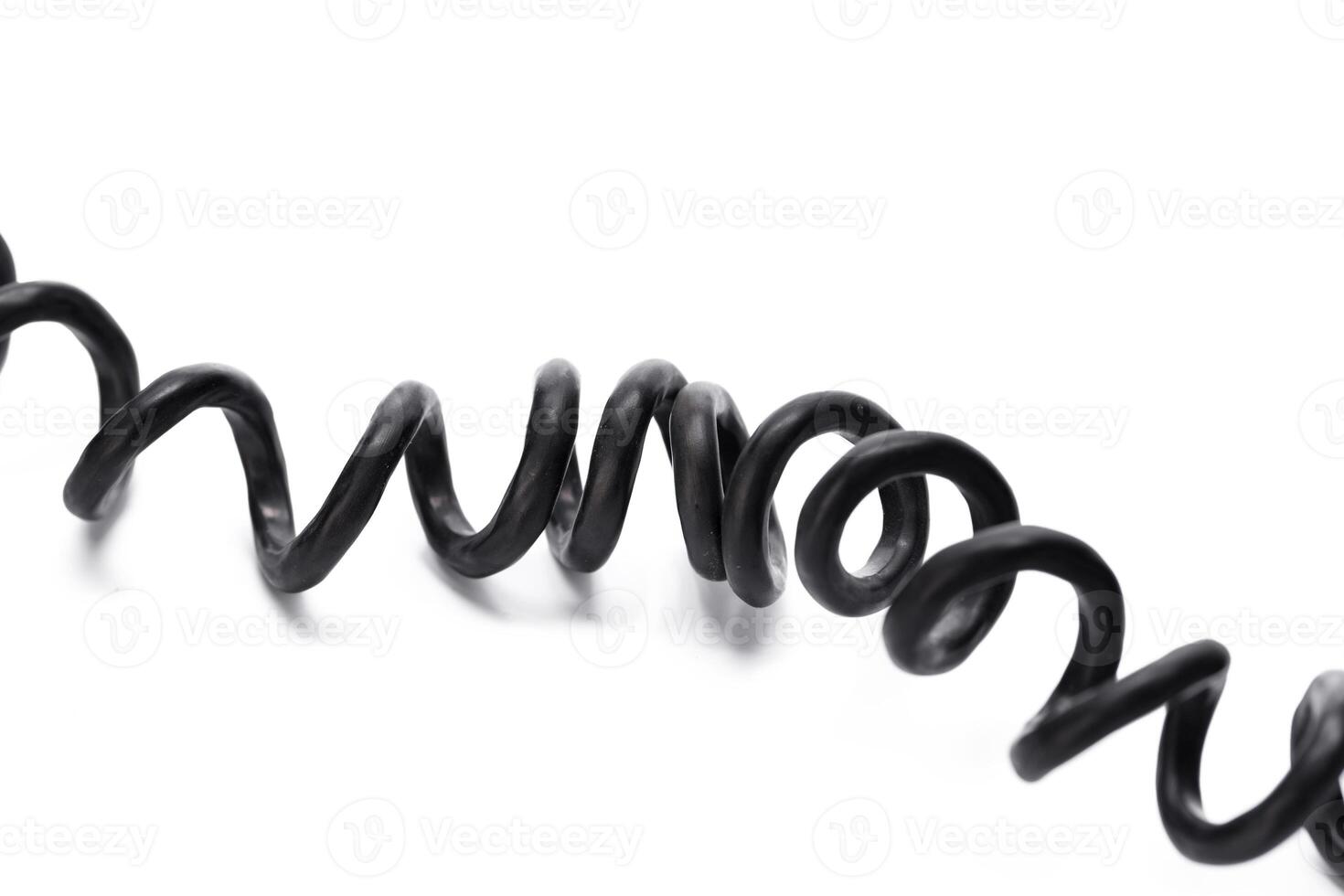 black wire isolated on a white background photo