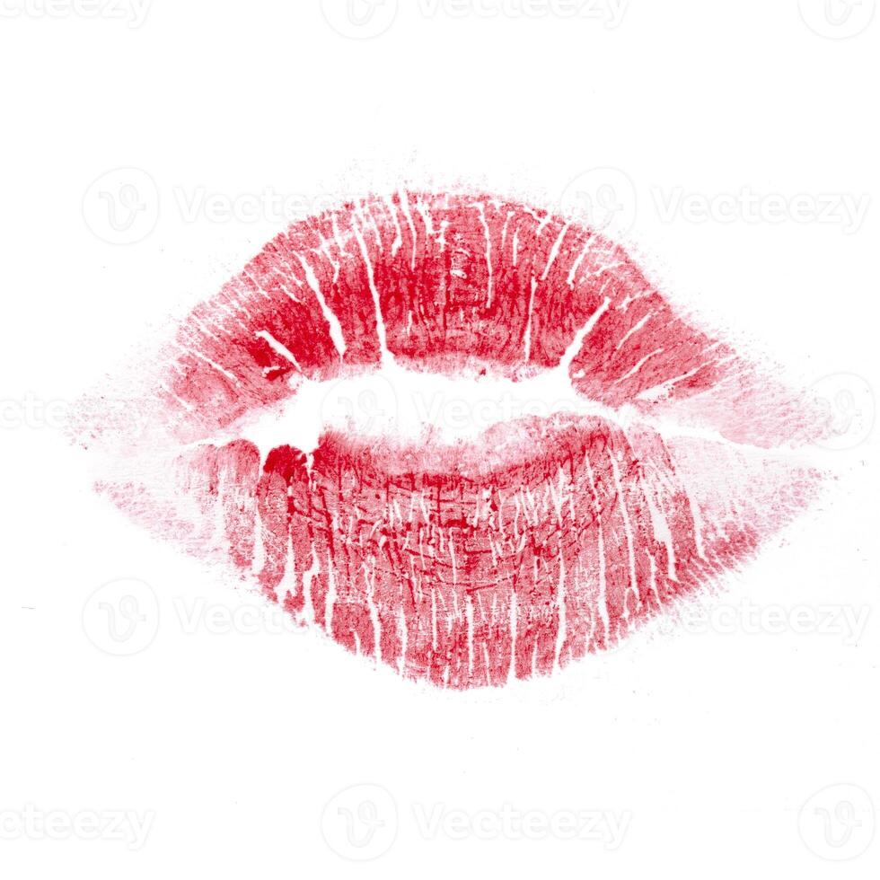 red kiss isolated photo