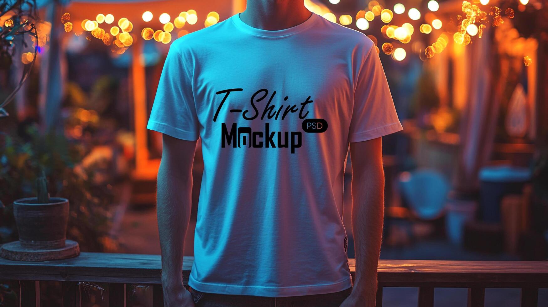 A man wearing a t - shirt with the words t - shirt make up on it photo