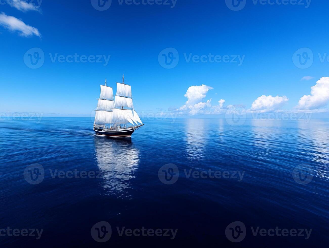 A sailboat floating in the middle of a large body of water photo