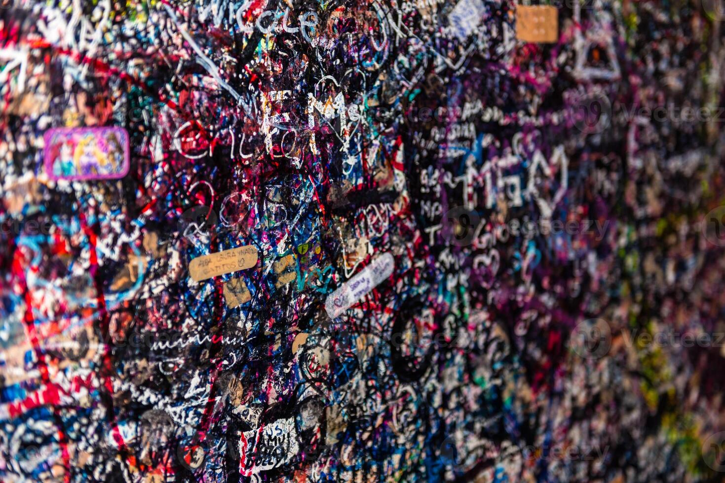 The wall full of messages, Verona, Italy. photo