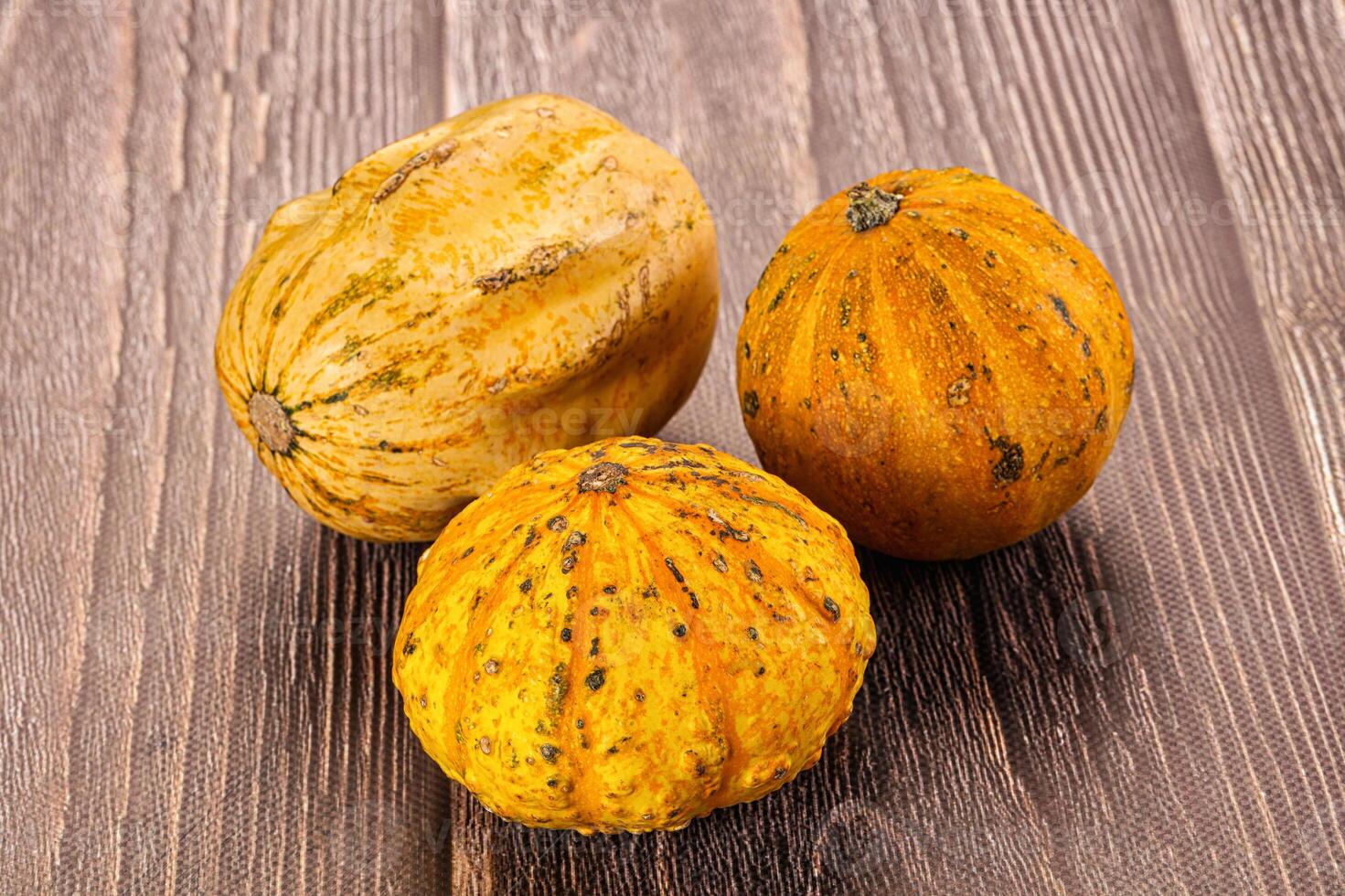 Decorative yelow pampkin seasonal vegetables photo