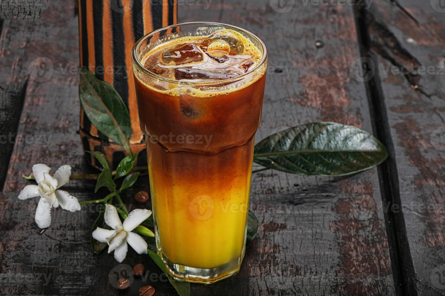 Bumble coffee with espresso and orange photo