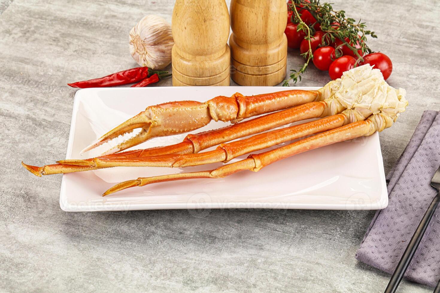 Delicous luxury crab claw legs photo