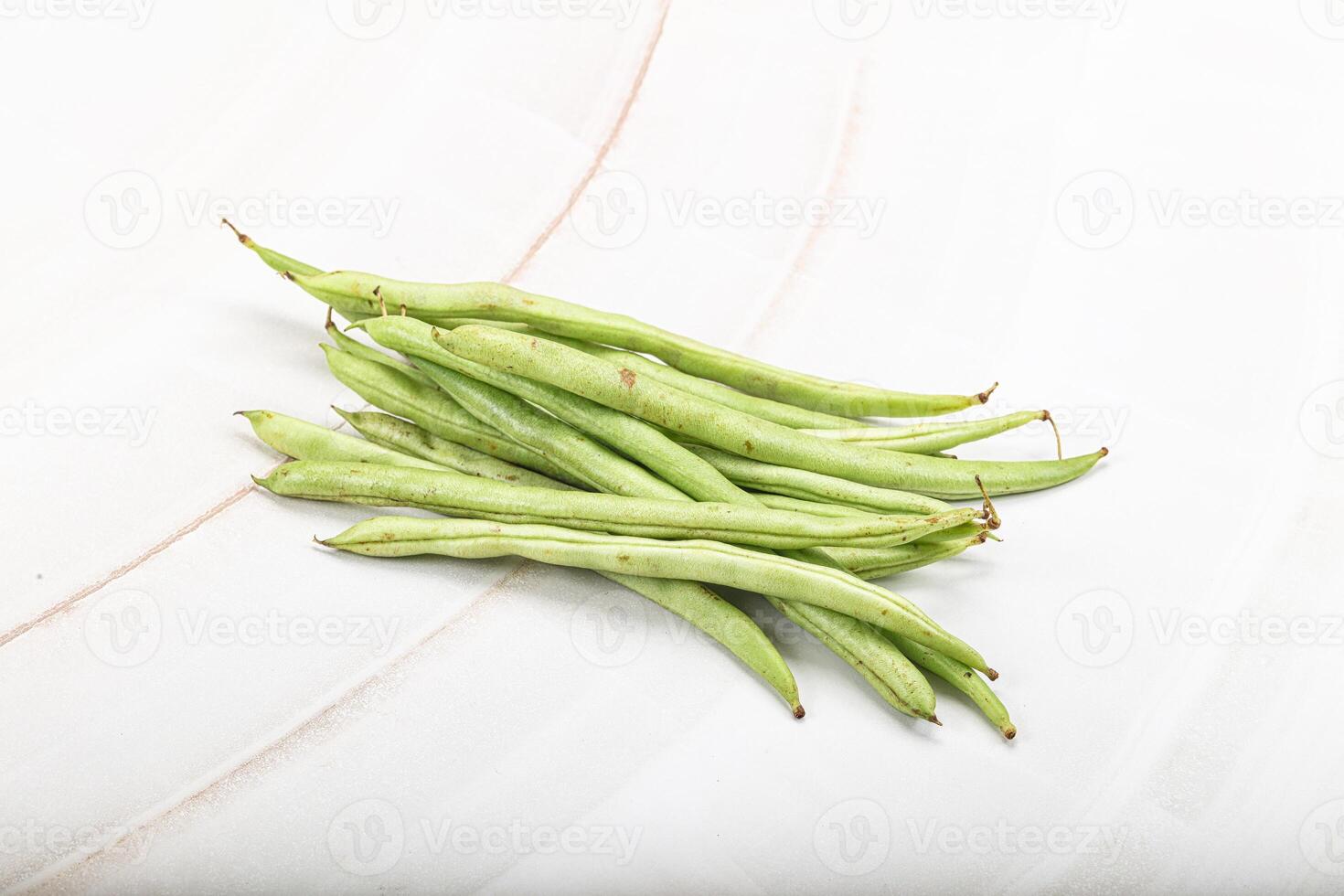 Raw fresh young green bean photo