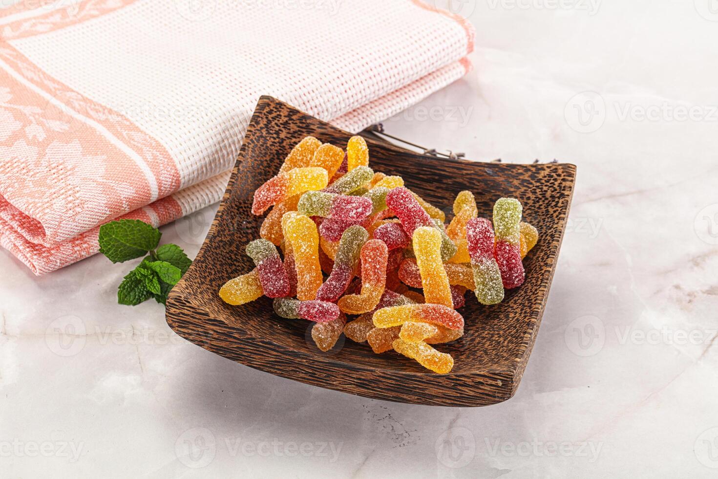 Sweet and sour marmalade worms photo