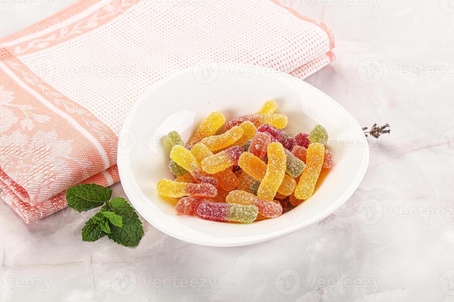 Sweet and sour marmalade worms photo