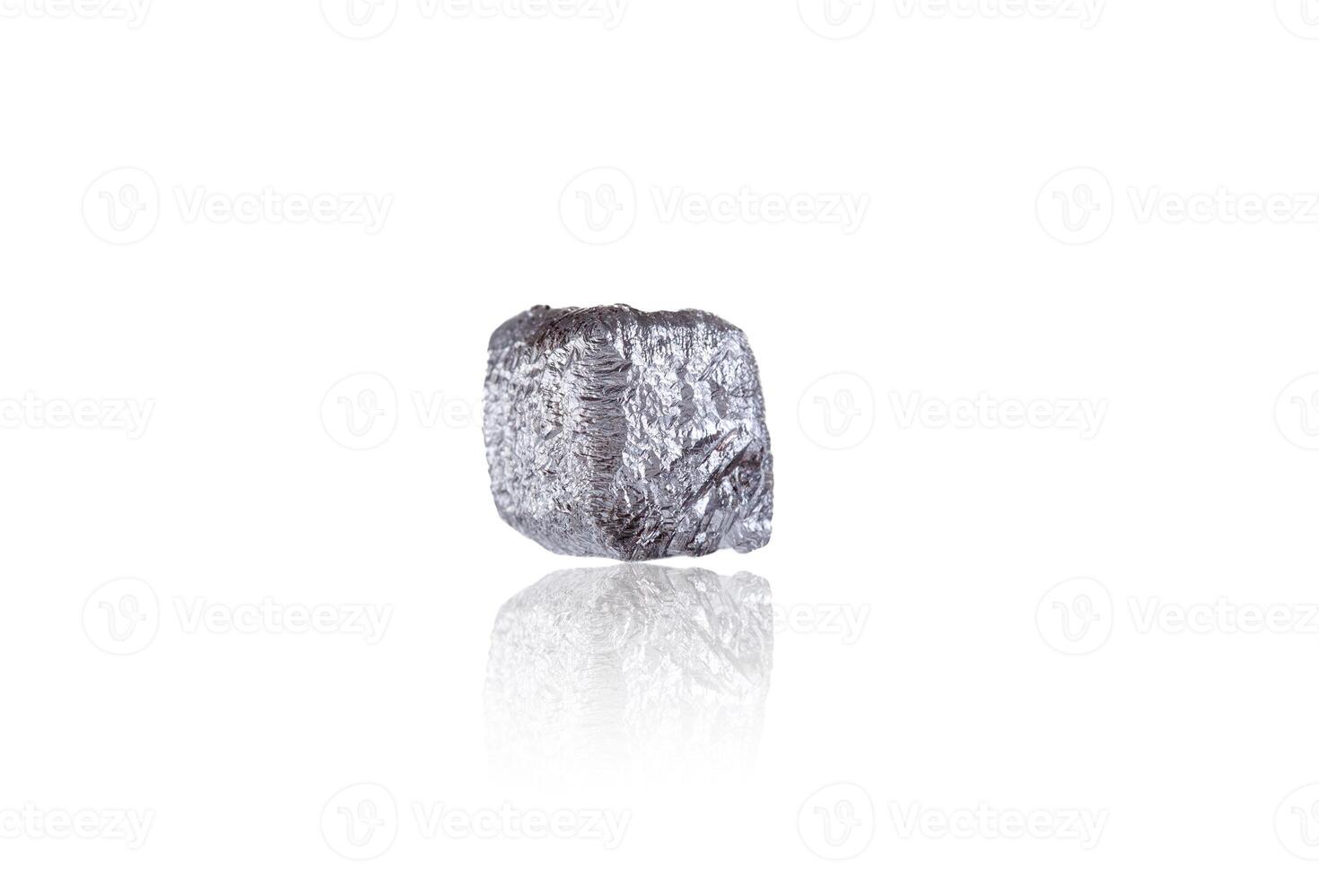 Macro mineral stone not polished diamond, on a white background, isolated on a transparent background photo