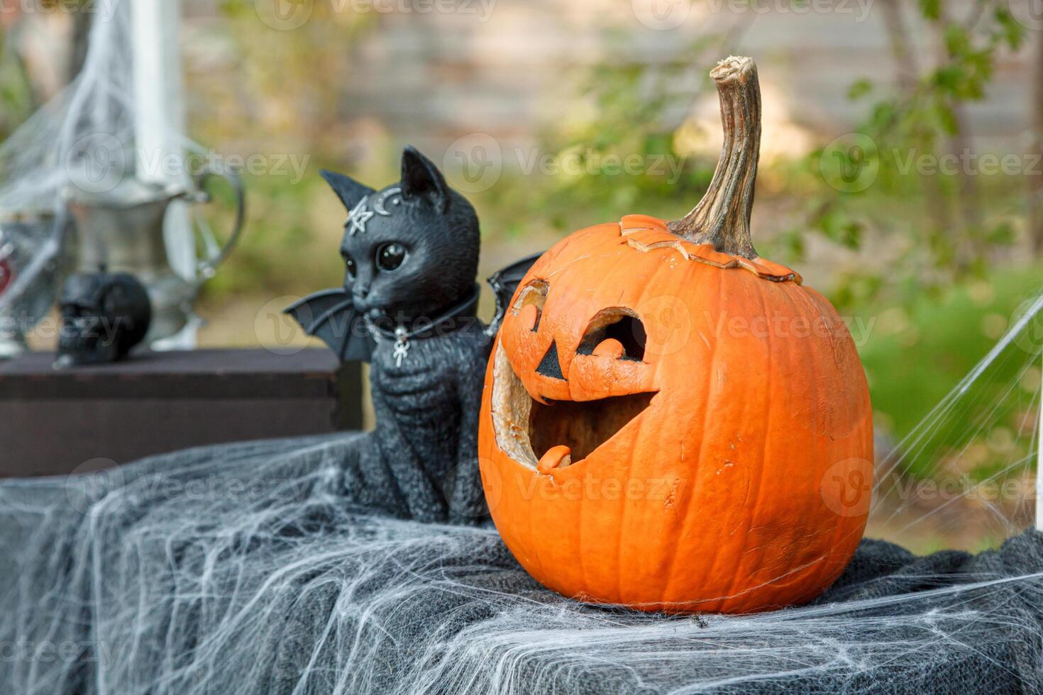 Beautiful autumn Halloween location photo