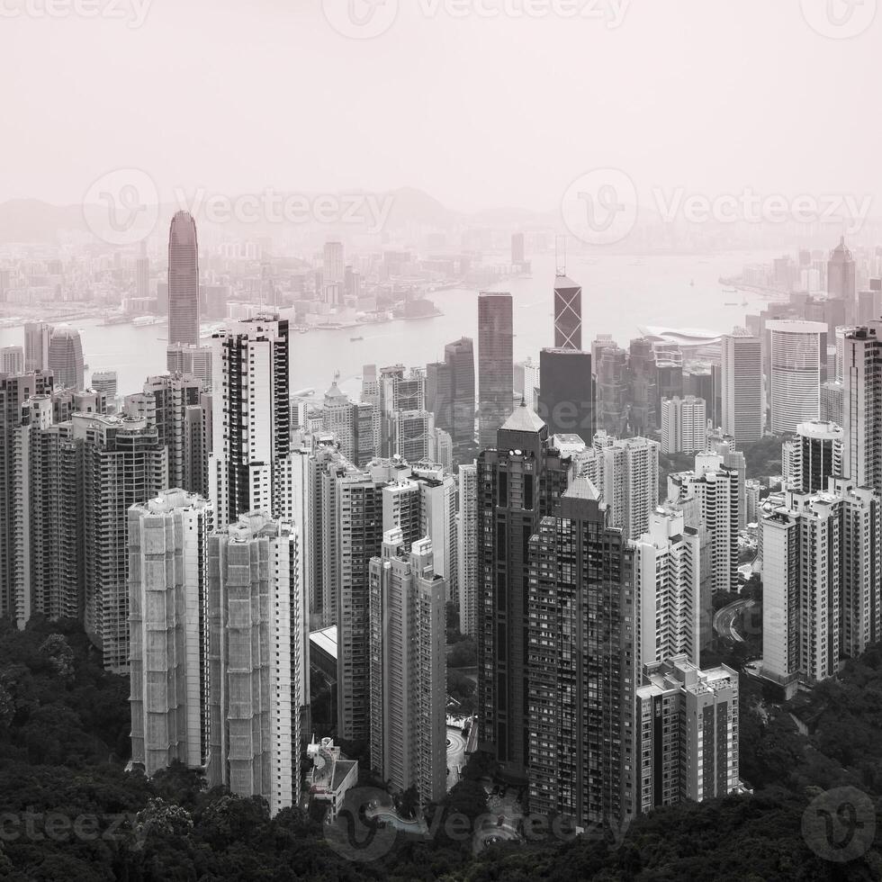 Hong Kong downtown view photo
