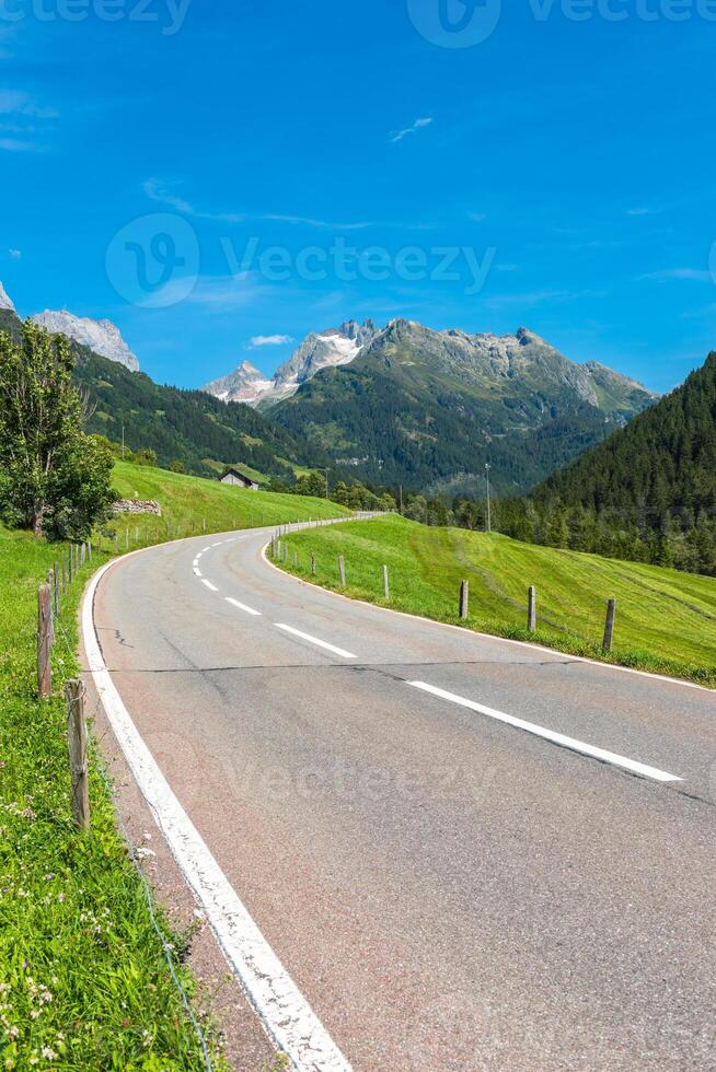 Road Turn in Mountains photo