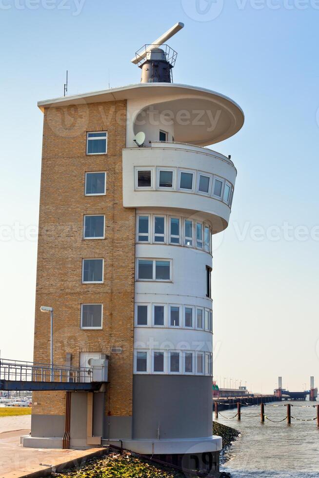 Modern lighthouse background photo